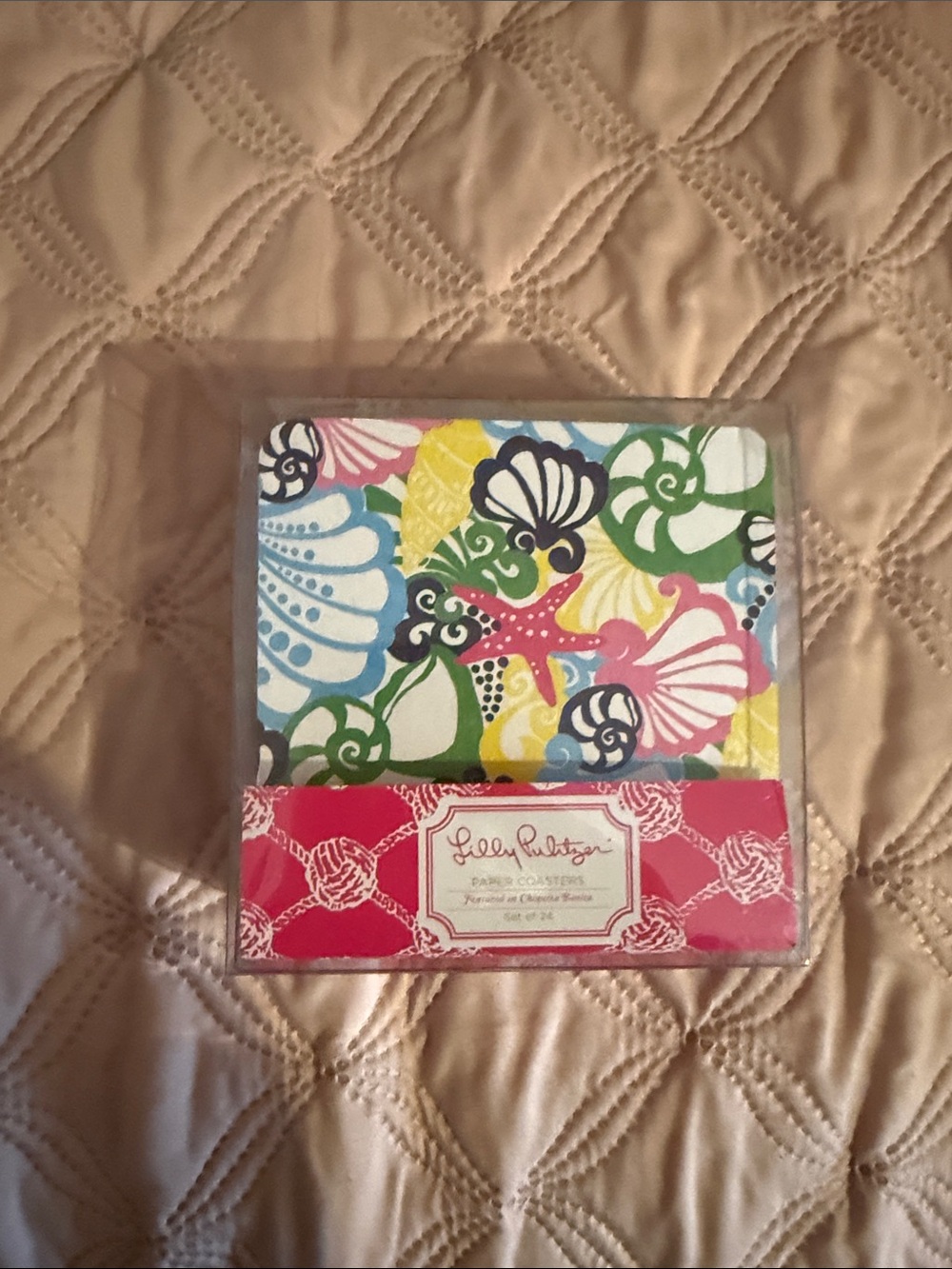 Lilly Pulitzer Coastal Shell Paper Napkins in Pink, Yellow, Green & Blue